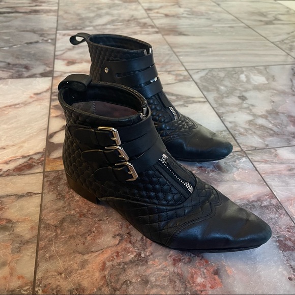 Tabitha Simmons Early Quilted Leather Ankle Boots Size 38.5 - Picture 5 of 12